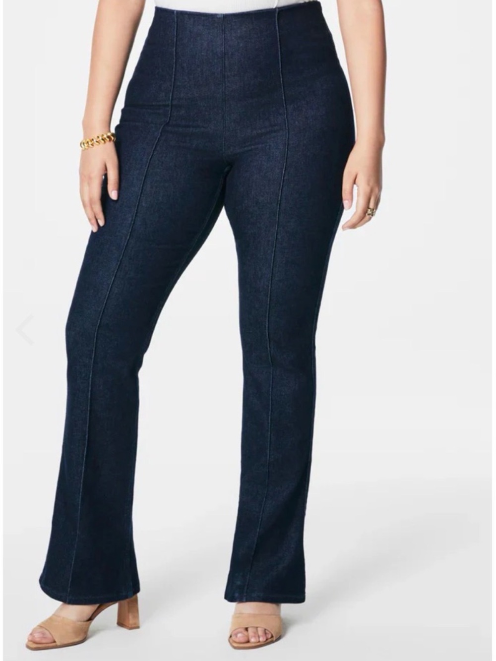 SPANX - ZERO WAISTBAND MICRO FLARE JEAN IN RAW INDIGO WASH SIZE XL $148